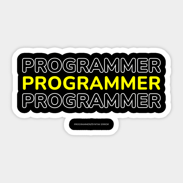 Modern Typography for Programmer Sticker by Typholic